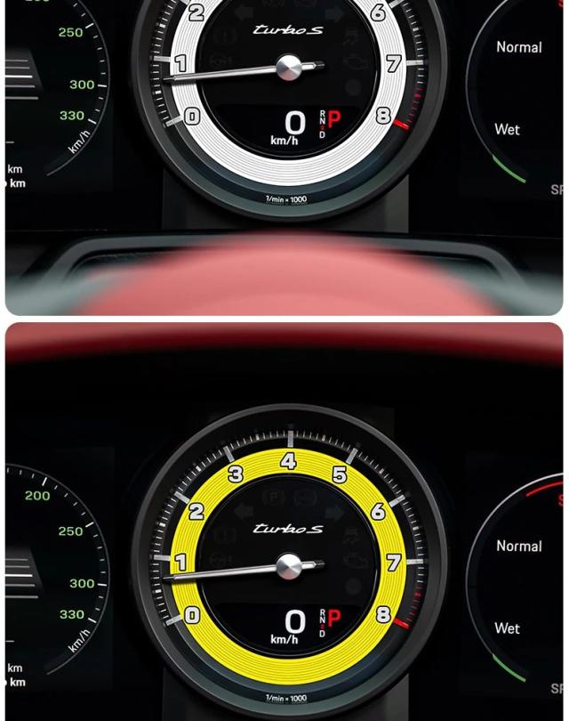 ポルシェ911 992 用 カーダッシュボード 計器パネル GT3 スピードメーター GT3RS 走行距離 スピードメーター オーバーレイ ダイヤル 背景 アクセサリー 輸入品_19