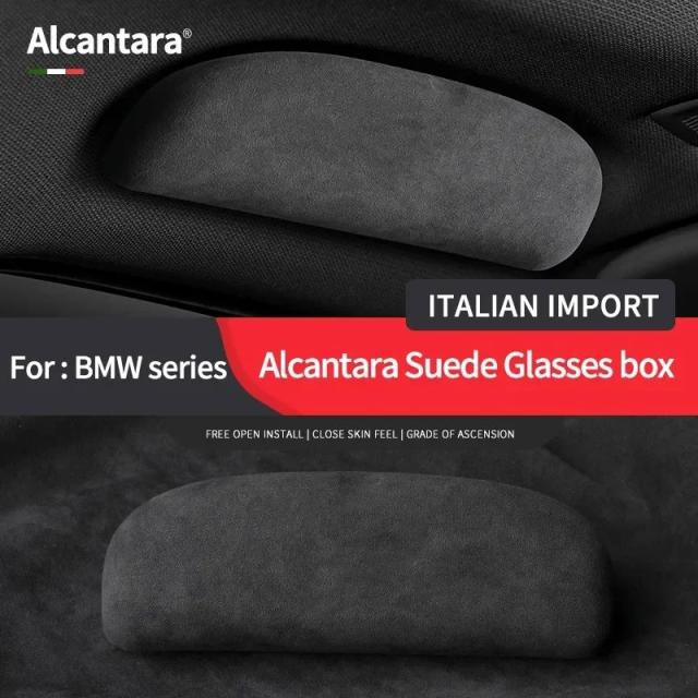 BMW 1/2/3/4/5/6/7シリーズ X1 X2 X3 X5用 車載サングラスホルダーケース アルカンタラスエード収納オーガナイザー サングラスボックス 輸入品_2