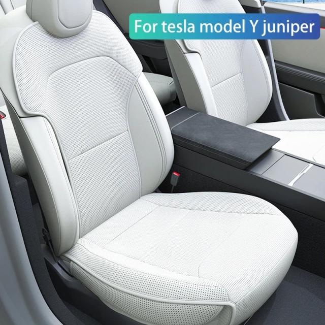 テスラ モデルY ジュニパー 2025 2026 専用 ナッパレザー シートカバー パンチング加工 通気性 シートクッションカバー 車内アクセサリー 輸入品