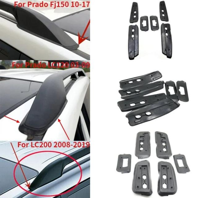6点セット 車両用ルーフラゲッジラック ゴムシールガスケットパッド トヨタ ランドクルーザー LC200 08-19 プラド FJ150 10-17 LC120 FJ120 03-09 対応 輸入品