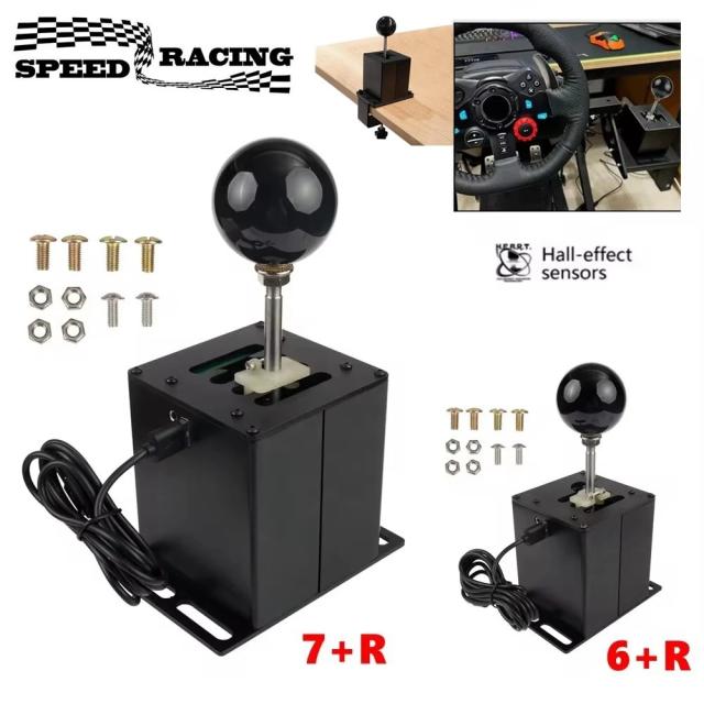 USBシミュレーターシフター ホールセンサー Logitech G29/G25/G27/G920 T300RS/GT Hシフター対応 ETS2 WRC PC レースゲーム用 6速/7速 輸入品