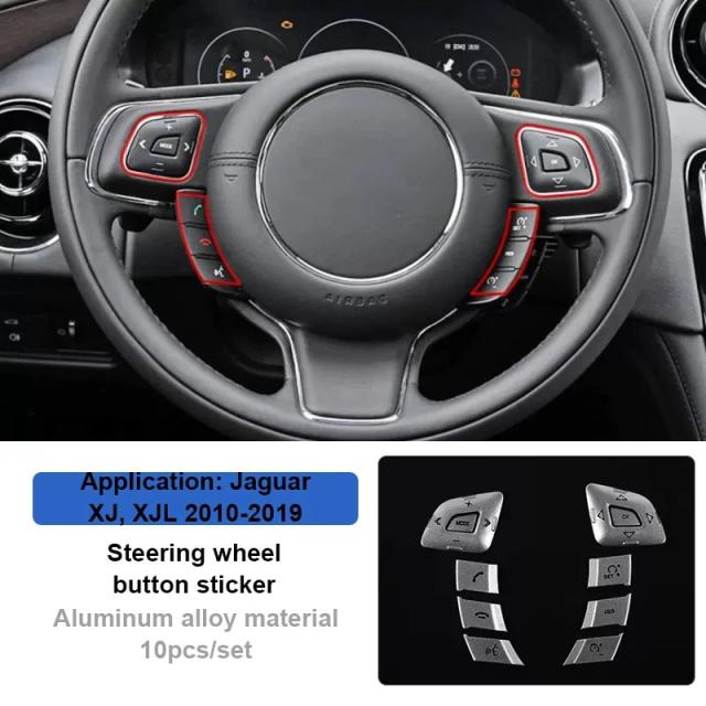 ジャガー XJ X351 用 エアコン・ヒーターコントロールスイッチ ボタンカバーデカール クローム カーステッカー アクセサリー 輸入品_15