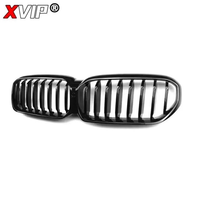 BMW 5シリーズ G30/G31 専用 XVIP デュアルスラット 光沢ブラック フロントバンパーグリル (2021-2023 530i/540i シングルラインスタイル アッパーグリル) 輸入品_3