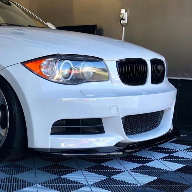BMW E82 E88 1シリーズ（118d 120i 120d 125i 135i）2008-2013年用 フロントバンパースプリッターリップ 4ピース キャナードスポイラー ディフューザー ボディキット 輸入品_5