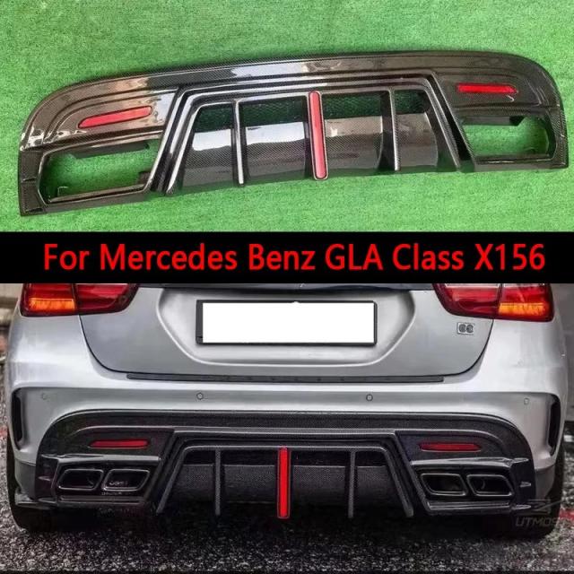 メルセデス・ベンツ GLAクラス X156 GLA260 GLA45 用 カーボン リアバンパーディフューザー リップスポイラー 輸入品