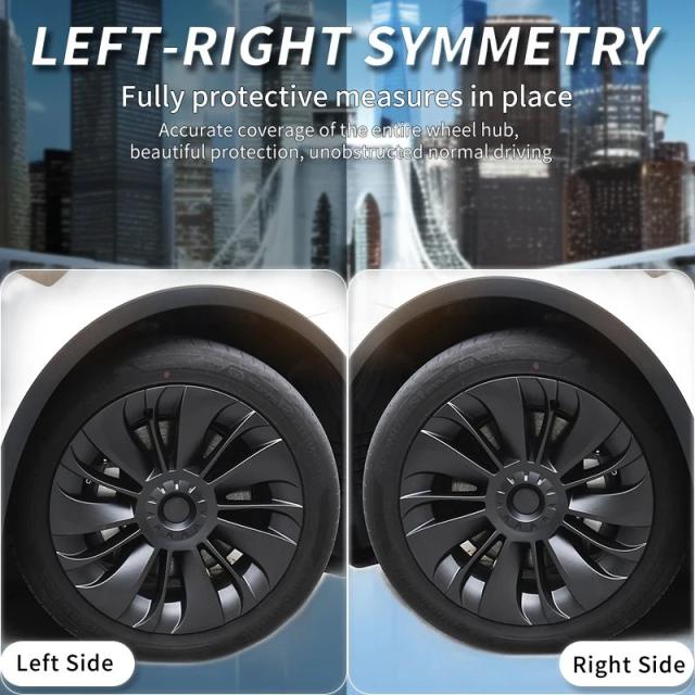 4個セット ハブキャップ 車用 交換用ホイールキャップ 19インチ フルカバータイプ アクセサリー Tesla Model Y 2023 2024 専用 輸入品