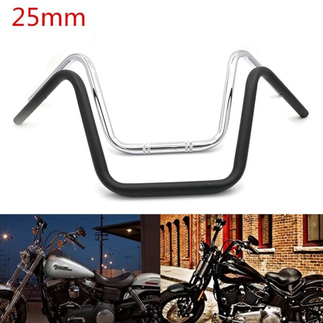 レトロ25mmモーターサイクルハンドルバー 1インチバー ハーレースポースターXL883 XL1200 X48 ダイナ ロードキング ヘリテージ ソフトテール対応 輸入品