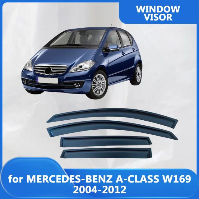 メルセデス・ベンツ Aクラス W169 2004-2012年用 ウィンドウバイザー 雨ガード ドアバイザー ベントシェード 輸入品