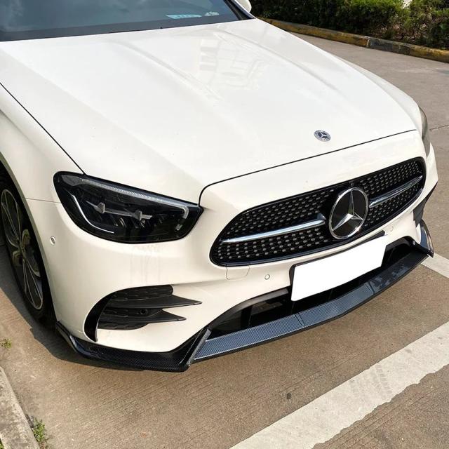 メルセデス・ベンツ Eクラス W213 式以降 E260 E300 用 フロントバンパーリップスポイラー ボディキット 3点セット プロテクターガード 外装アクセサリー 輸入品
