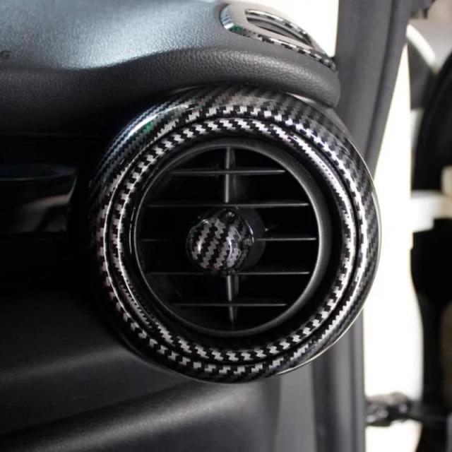 MINI COOPER F55 F56 F57 F60 専用 カーボンファイバー風 内装デコレーションステッカー タコメーターカバー 車内アクセサリー 輸入品