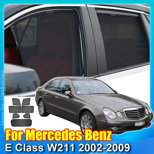 メルセデスベンツ Eクラス W211 2002-2009年式 200 280 用 サンシェード フロントウィンドシールド リアサイドウィンドウ カーテン サンシェード バイザー 輸入品