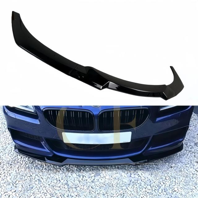 3個セット 光沢ブラック CSスタイル フロントバンパーリップ スプリッター BMW 6シリーズ F06 F12 F13 640i 650i 640d Mスポーツ 2012-2018 チューニング ボディキット 輸入品