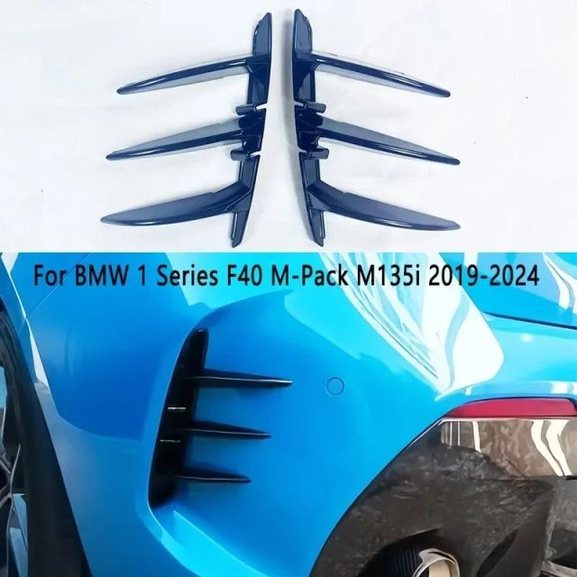 BMW F40 M135i 128ti 118i 120d Mスポート（2019-）用 リアバンパーディフューザー リアサイドアウトレット スポイラートリム ボディキット チューニングパーツ 輸入品