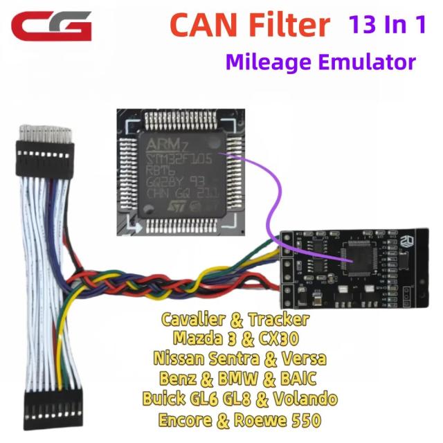 CG100 CG100X CANフィルター ユニバーサル 13in1 対応 シボレー オニックス ベンツ BMW マツダ 日産 走行距離 オドメーター KM キャリブレーション 輸入品