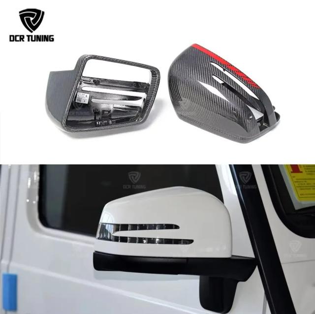 メルセデス Gクラス カーボンファイバー ミラーカバー AMG G55 G63 W463 GL GLE 43 63 Mクラス W166 X166 カーボンファイバー サイドキャップ 輸入品