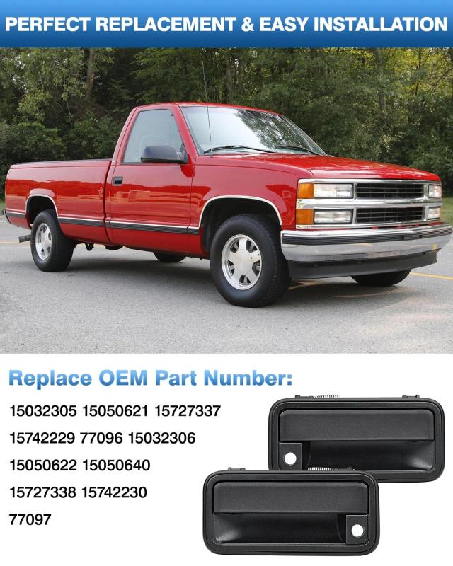 シボレー タホー サバーバン C1500 C2500 C3500 K1500 K2500 K3500 GMC ユーコン 用 外装ドアハンドル フロント 左右 15742229 輸入品_17