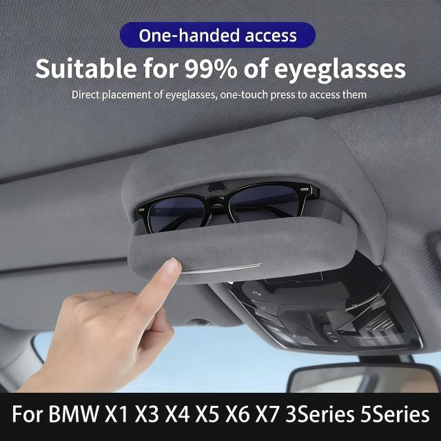 BMW 3 5 G30 G20 X3 X5 X7 G01 G02 G05 G06 G07 U11 G60 専用 スエード サングラスホルダー メガネ収納ボックス 車載アクセサリー 輸入品