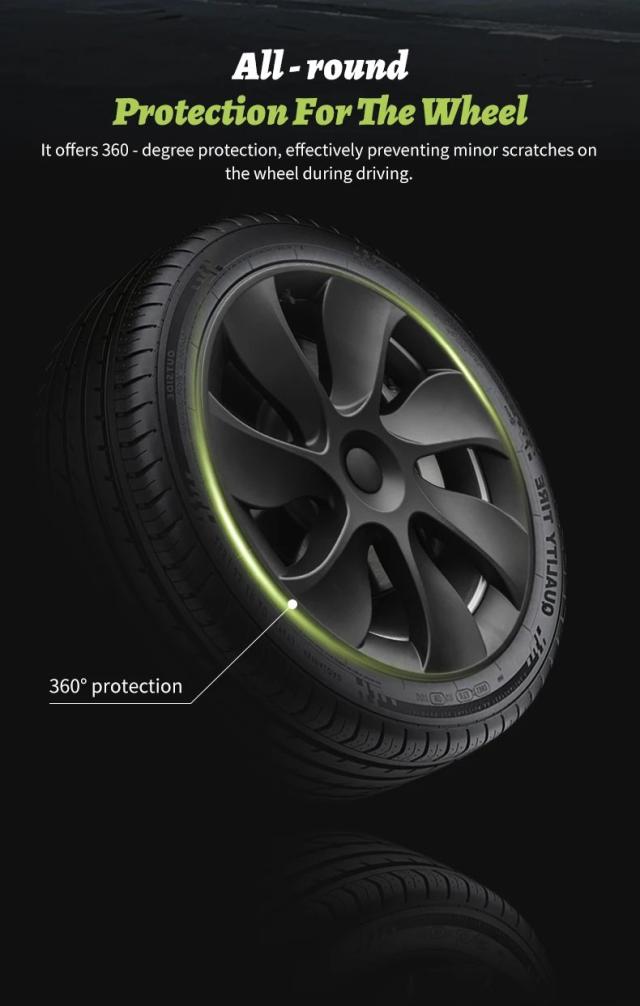 テスラモデルY 2020-式 19インチ ホイールキャップ 4PCS デザイン 左右セット サイクロンカバー 交換用アクセサリー 輸入品_16