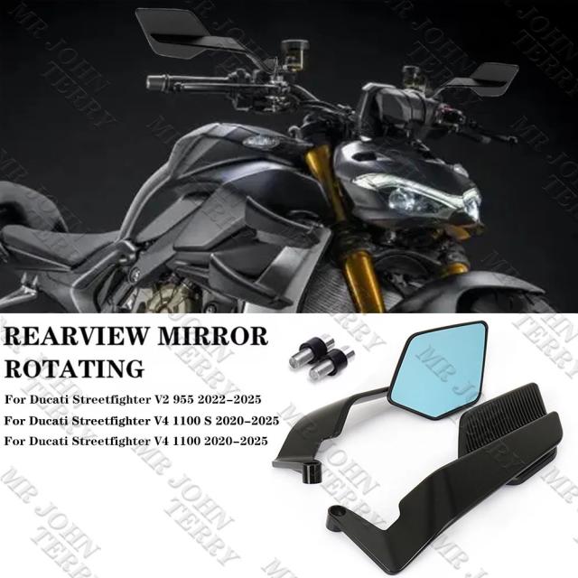NEW リアビューミラー Ducati Streetfighter V2 955 / V4 1100 S / V4 1100 2020-2025 モデル用 バイク サイドミラー 輸入品_7