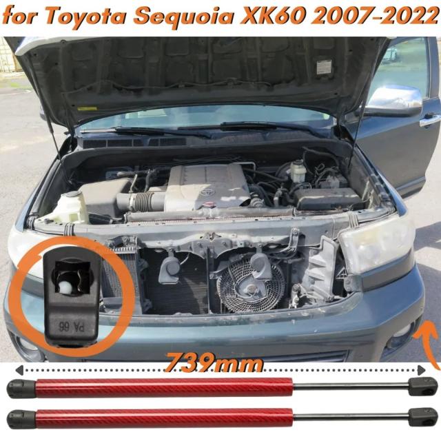 トヨタ セコイア XK60 2007-2022 / トヨタ タンドラ XK50 用 フロントボンネット リフト ガススプリング ショックアブソーバー フードストラット 2本セット 輸入品