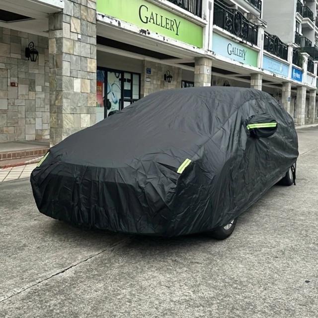 カーカバー 屋外用 車両保護 日除け 雪対策 UVカット カバー SUV セダン 自動車用 サンシェード 防塵 防水 ブラック シルバー 輸入品