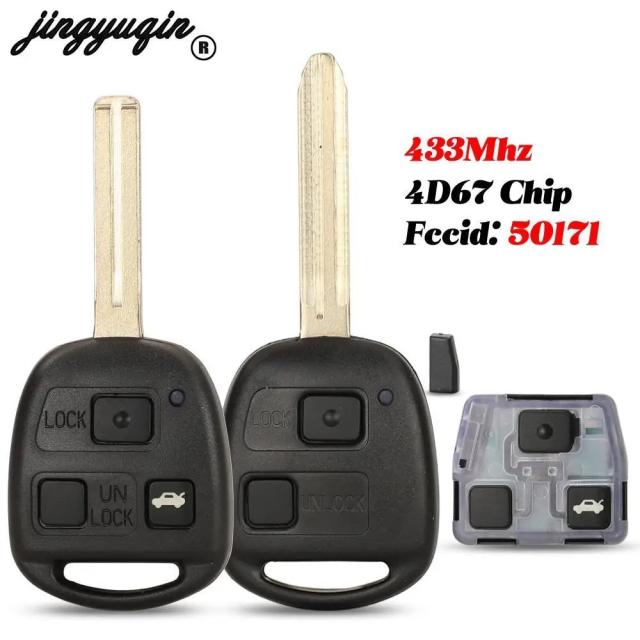 jingyuqin 50171 トヨタ プラド120 RAV4 クルーガー プリビア FJクルーザー 地びたクルーザー100 用 433MHz 4D67手当て リモート足がかり 2/3名取り草 インポート品