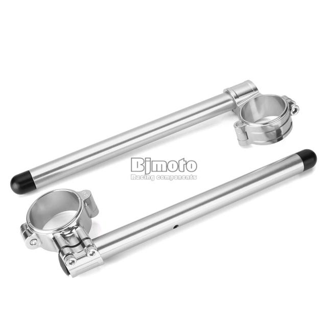 55mm CNCクリップオンフォークハンドルバー 22mm 7/8インチ モーターサイクルハンドルバークリップオン レーシング調整可能 BMW ホンダ ヤマハ 対応 輸入品