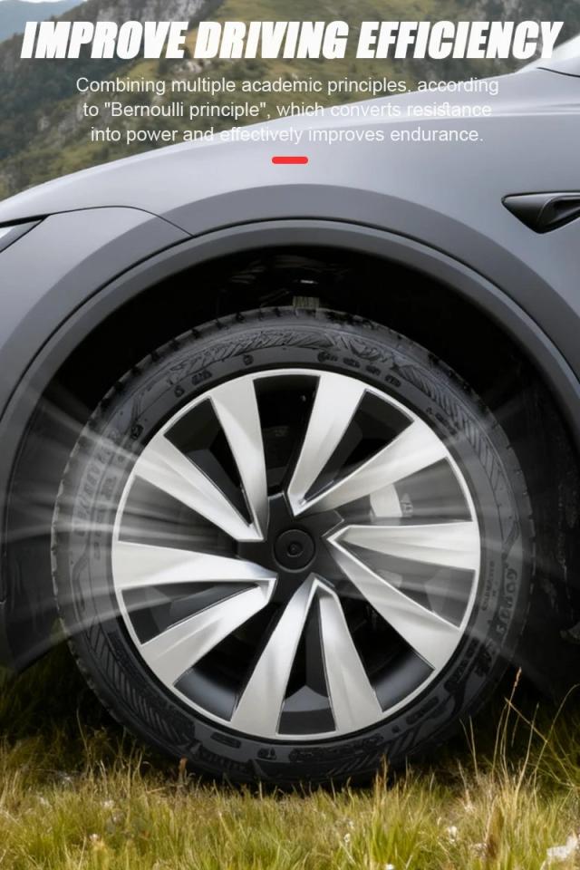 4個セット ハブキャップ 高性能 交換用 ホイールカバー クロスフローキャップ フルリム アクセサリー Tesla Model Y ジュニパー 19インチ 2025 2026 輸入品