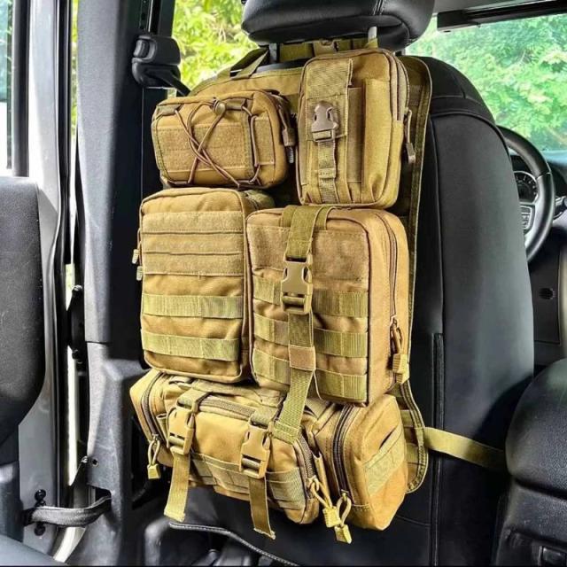 カーシート背面オーガナイザー 車載パネルオーガナイザー 車載用多機能大容量コンビ収納サスペンションバッグ 輸入品_9