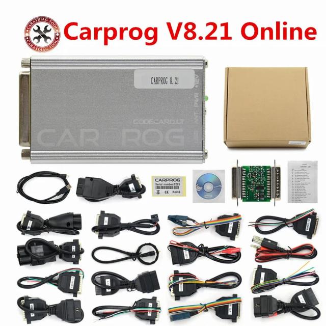 Carprog オリジナル フルバージョン V8.21 V10.93 アダプタ プログラマー リセット IMMO 修理ツール キージェン付き 送料無料 輸入品