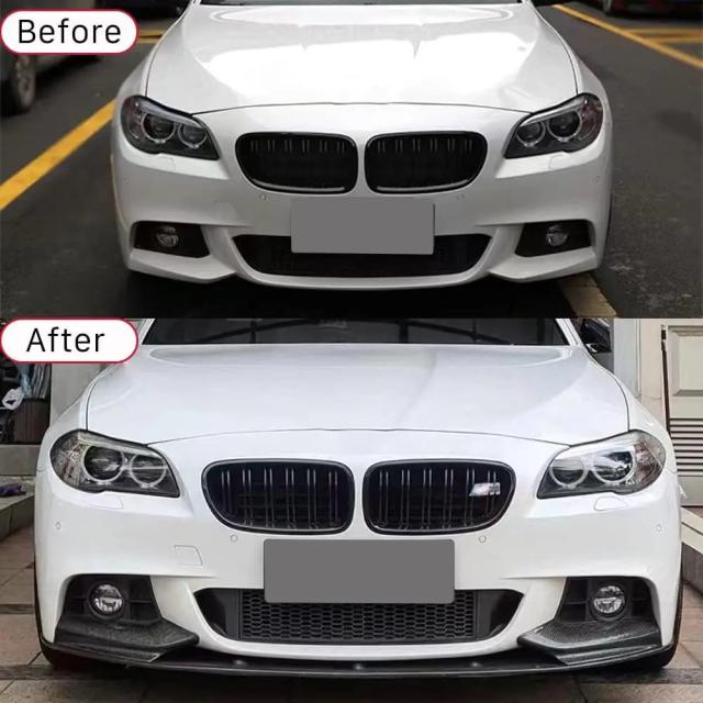 BMW 5シリーズ F10 F11 用 フロントバンパーリップ ボディキット スポイラー スプリッター カナード（2011-モデル 520i 523i 525i 530i 535i Mスポーツ対応） 輸入品