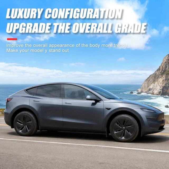 4個セット ハブキャップ 高性能 交換用 ホイールカバー クロスフローキャップ フルリム アクセサリー Tesla Model Y ジュニパー 19インチ 2025 2026 輸入品