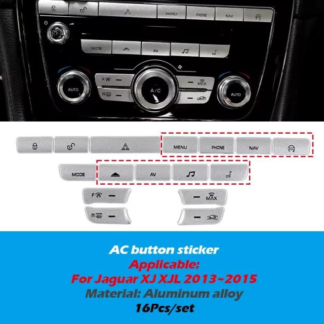 ジャガー XJ X351 用 エアコン・ヒーターコントロールスイッチ ボタンカバーデカール クローム カーステッカー アクセサリー 輸入品_14