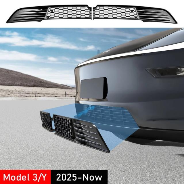 テスラモデル3/Y ジュニパー 2025-2026 向こう正面グリルガード メッシュ エアインレットベントカバー バンパーグリッドフィルター 付属品 インポート品