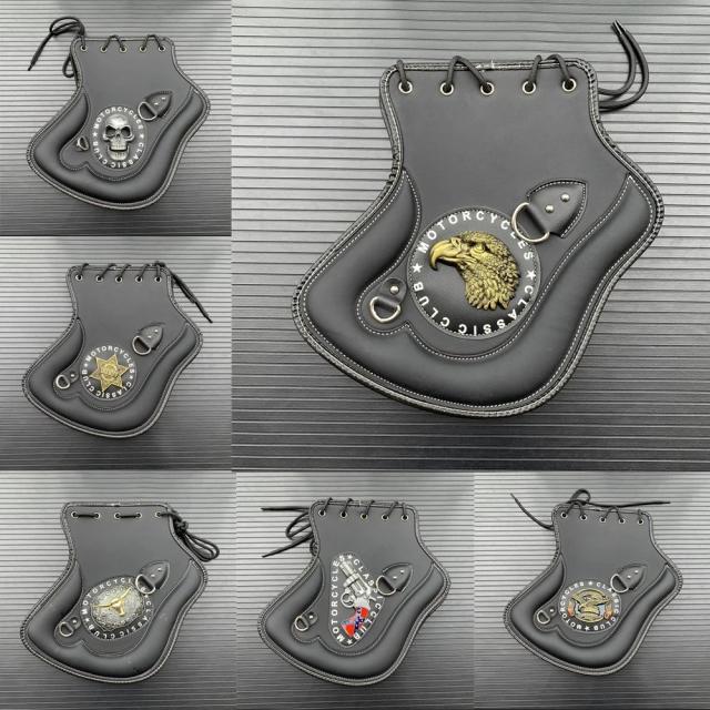 ユニバーサル バイク用ヒートシールド サドルカバー PUレザー エンジンカバー デフレクター ツーリング ロードグライド スポースター ソフトテール対応 輸入品