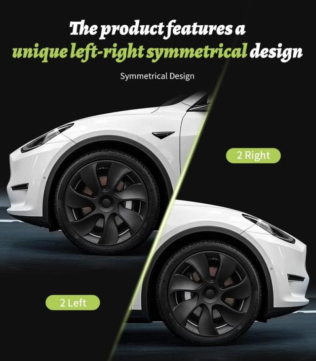 テスラモデルY 2020-式 19インチ ホイールキャップ 4PCS デザイン 左右セット サイクロンカバー 交換用アクセサリー 輸入品_11