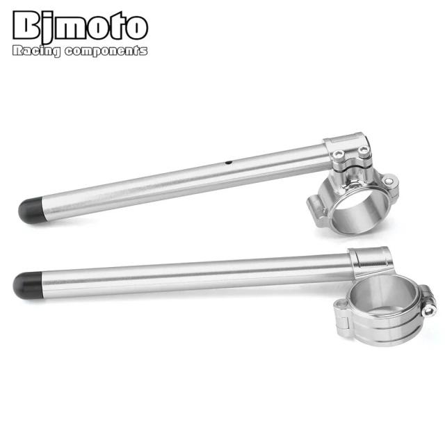 55mm CNCクリップオンフォークハンドルバー 22mm 7/8インチ モーターサイクルハンドルバークリップオン レーシング調整可能 BMW ホンダ ヤマハ 対応 輸入品