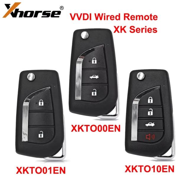 1個 5個 純正 Xhorse VVDI 有線リモートキー XKシリーズ XKTO00EN XKTO01EN XKTO10EN VVDI2 トヨタスタイル XKTO00 XKTO01 XKTO10 用 輸入品