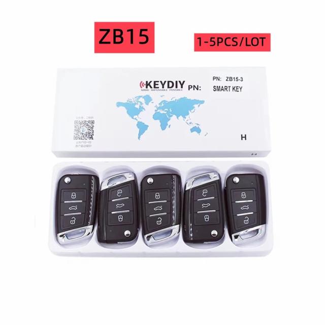 1-5個 KEYDIY ユニバーサル ZB15 KDスマートキー ZBシリーズ リモコン KD-X2 KD KD-MAX MQBスタイル 交換用 2000車種以上対応 輸入品