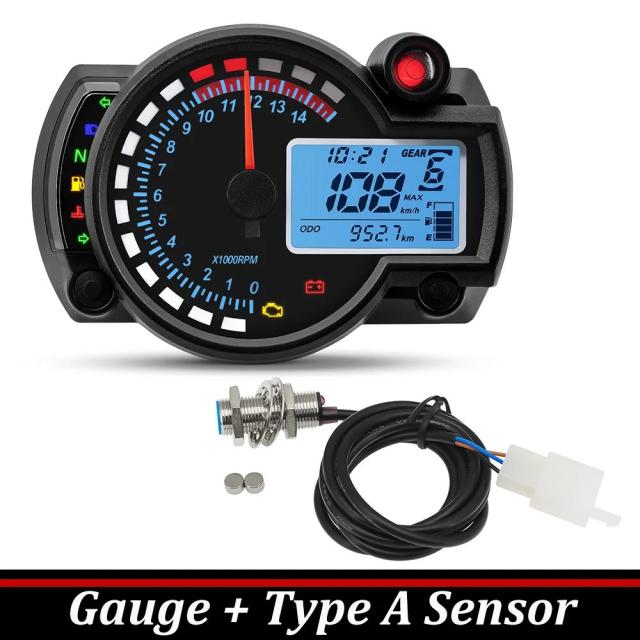 12V ユニバーサル 7色バックライト バイク用スピードメーター タコメーター RPM オドメーター パネル ダッシュボード ホンダ スズキ ヤマハ カワサキ対応 輸入品_9