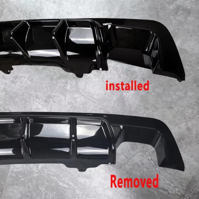 MPスタイル リアバンパースプリッターディフューザー BMW 5シリーズ E60 E61 Mパック 2004-2010 プラスチック ボディキット チューニング 輸入品_12