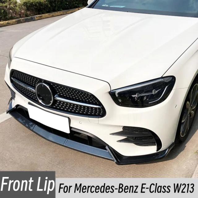 メルセデス・ベンツ Eクラス W213 式以降 E260 E300 用 フロントバンパーリップスポイラー ボディキット 3点セット プロテクターガード 外装アクセサリー 輸入品