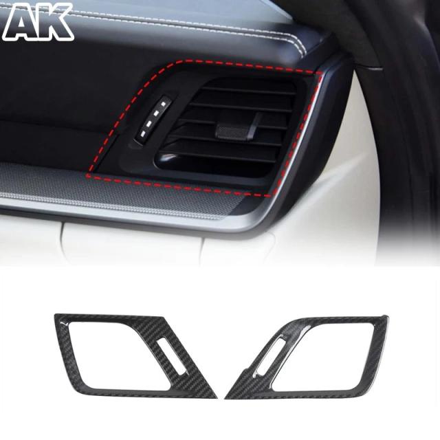 ポルシェ911 992（2019-）純正風合せ リアルカーボンファイバー サイドエアアウトレットカバー 車内装飾インテリアアクセサリー 輸入品