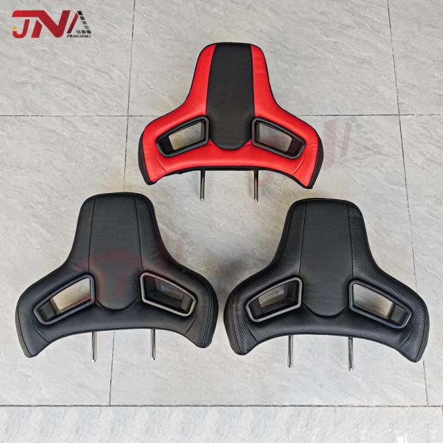 1組 ユニバーサルプラグイン レーシングシートヘッドレスト 高品質PVC 三角穴スプリットタイプ スポーツカーシートヘッド用 輸入品_11