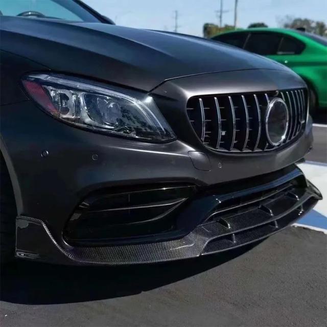 メルセデス・ベンツ Cクラス W205 C43 C63 用 カーボンファイバー フロントリップスポイラー バンパーディフューザー ボディキット 輸入品_4