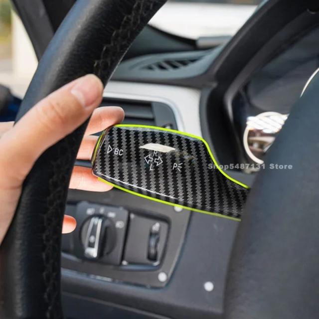 プレミアム品質 ターンシグナルワイパースイッチトリム ステアリングウィールヘッドライトスイッチコントロールカバー BMW 1 3 5 6 7シリーズ アクセサリー 輸入品