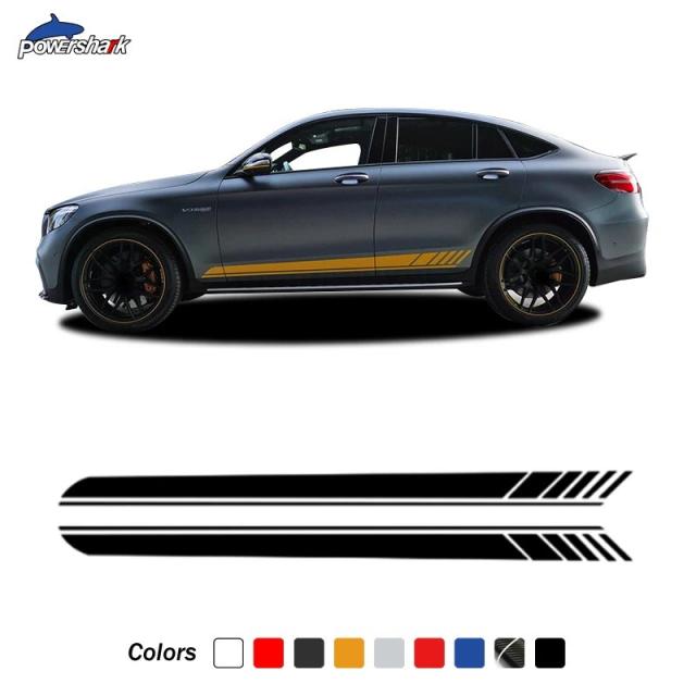 2個仕かける ～版1 側面縞模様 スコートステッカー メルセデス・ベンツ GLC位置付けクーペ C253 X253 GLC200 GLC250 GLC43 GLC63 AMG 付属品 インポート品