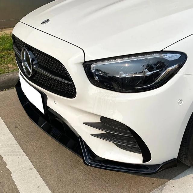 メルセデス・ベンツ Eクラス W213 式以降 E260 E300 用 フロントバンパーリップスポイラー ボディキット 3点セット プロテクターガード 外装アクセサリー 輸入品