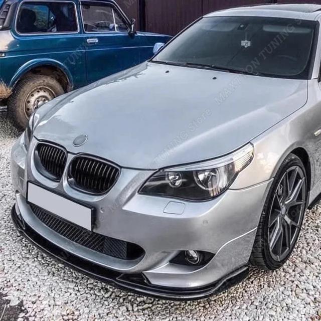 BMW 5シリーズ E60 E61 フロントバンパー リップスポイラー スプリッター ディフューザー プロテクター カバー Mスポーツ 2005-2010 アクセサリー チューニングパーツ 輸入品