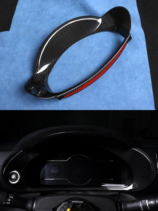 式 トヨタ GR86 スバル BRZ 専用 カーボンファイバー インストルメントフレーム ZD8 ZN8 ステアリングホイール メーター位置 カーボン調 輸入品_17